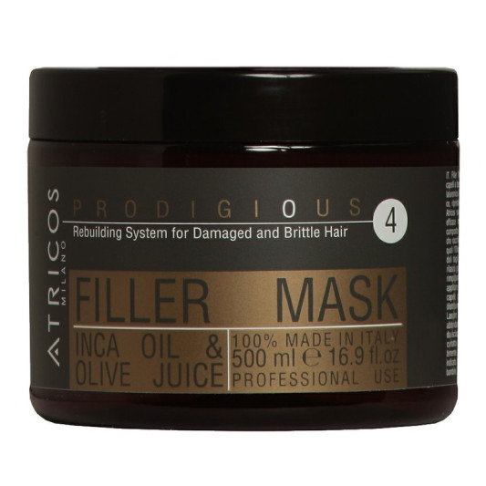 Наповнювальна маска для волосся Atricos Milano Prodigious Filler Mask 500 мл